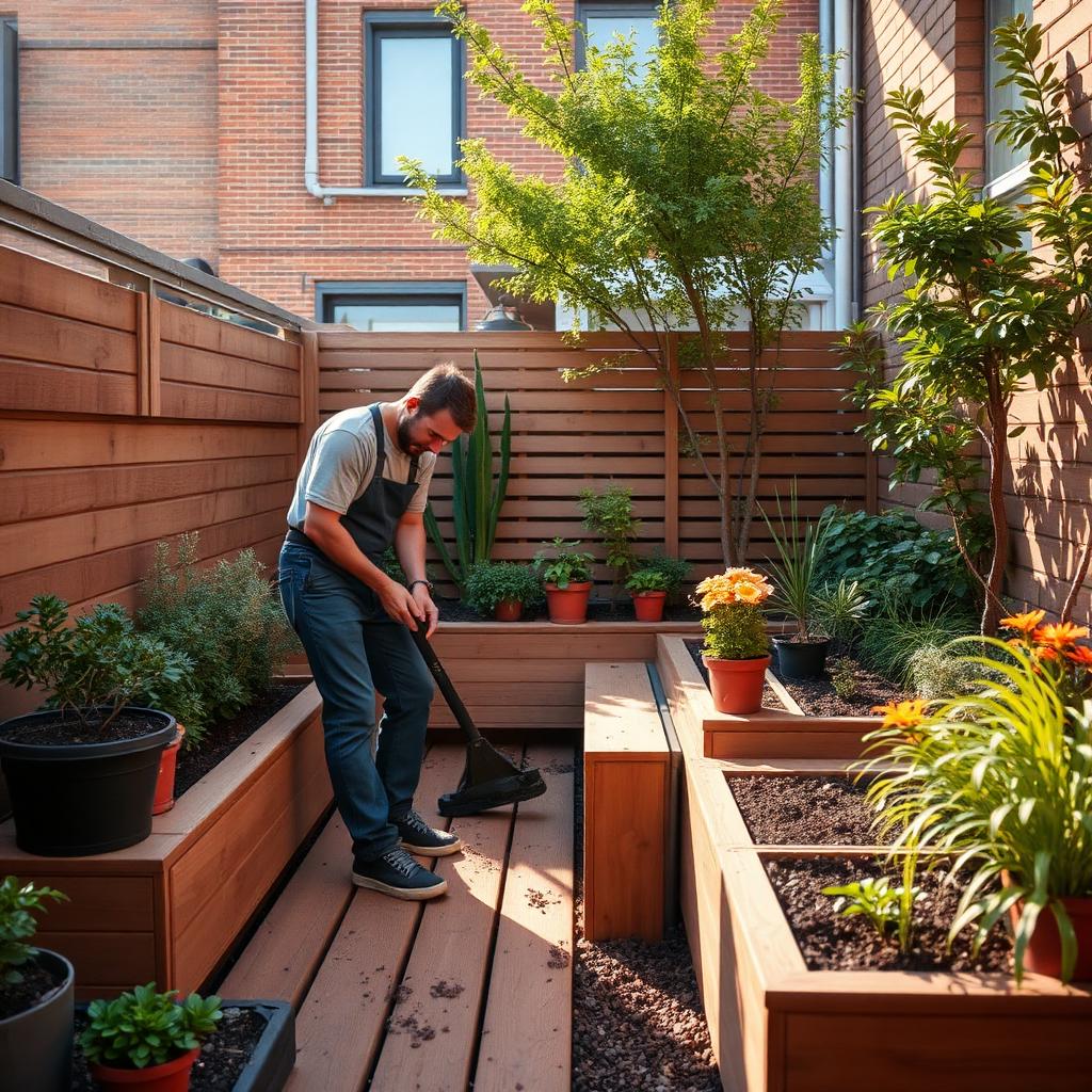 Jardin / aménagement extérieur — illustration du métier